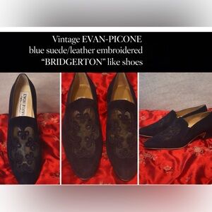 Evan Picone Embroidered Loafers